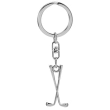 Laden Sie das Bild in den Galerie-Viewer, Golf Schlüsselanhänger Edelstahl - silberfarben