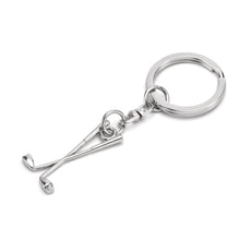 Laden Sie das Bild in den Galerie-Viewer, Golf Schlüsselanhänger Edelstahl - silberfarben