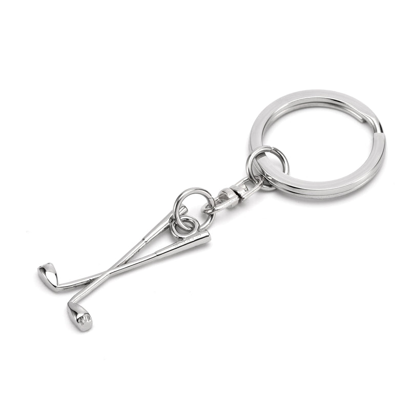 Laden Sie das Bild in den Galerie-Viewer, Golf Schlüsselanhänger Edelstahl - silberfarben