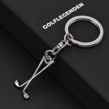 Laden Sie das Bild in den Galerie-Viewer, Golf Schlüsselanhänger Edelstahl - silberfarben