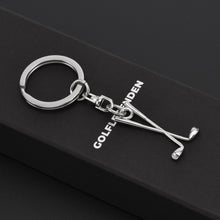 Laden Sie das Bild in den Galerie-Viewer, Golf Schlüsselanhänger Edelstahl - silberfarben