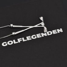 Laden Sie das Bild in den Galerie-Viewer, Kette Golferin 925 Silber mit drei Zirkonia Kristallen
