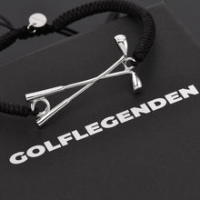 Laden Sie das Bild in den Galerie-Viewer, Golf Armband 925 Silber - schwarz