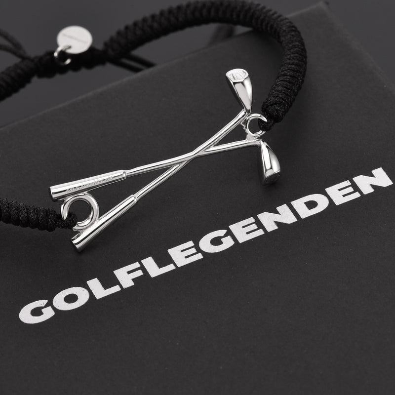 Laden Sie das Bild in den Galerie-Viewer, Golf Armband 925 Silber - schwarz