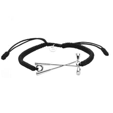 Laden Sie das Bild in den Galerie-Viewer, Golf Armband 925 Silber - schwarz