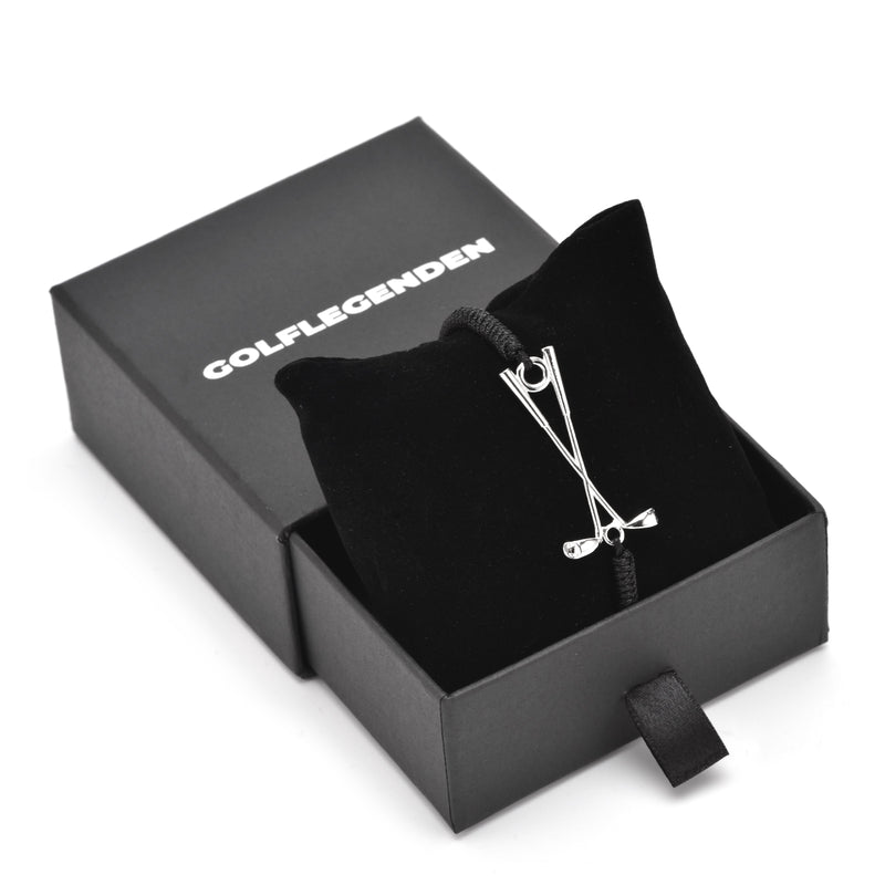 Laden Sie das Bild in den Galerie-Viewer, Golf Armband 925 Silber - schwarz