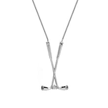 Laden Sie das Bild in den Galerie-Viewer, Kette Golferin 925 Silber mit drei Zirkonia Kristallen