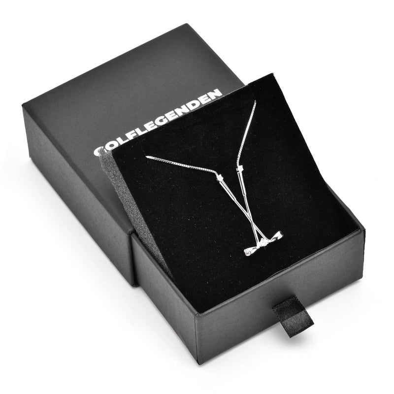 Laden Sie das Bild in den Galerie-Viewer, Kette Golferin 925 Silber mit drei Zirkonia Kristallen