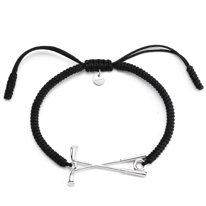 Laden Sie das Bild in den Galerie-Viewer, Golf Armband 925 Silber - schwarz