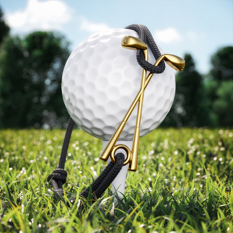 Laden Sie das Bild in den Galerie-Viewer, Golf Armband Edelstahl-goldfarben - schwarz