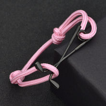 Laden Sie das Bild in den Galerie-Viewer, Golf Armband Edelstahl-schwarz - pink