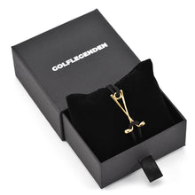Laden Sie das Bild in den Galerie-Viewer, Golf Armband Edelstahl-goldfarben - schwarz
