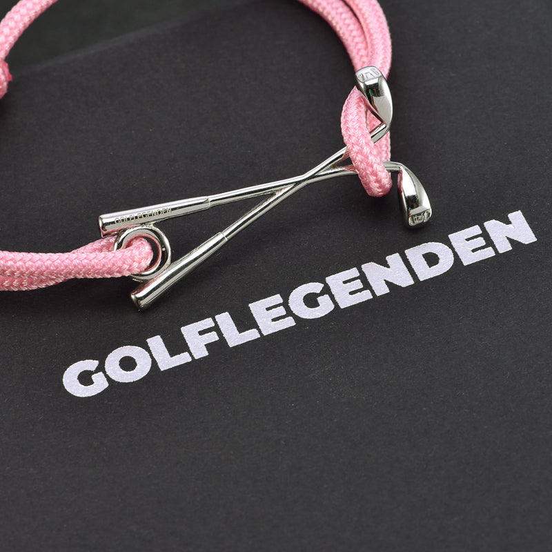Laden Sie das Bild in den Galerie-Viewer, Golf Armband Edelstahl-silberfarben  - pink