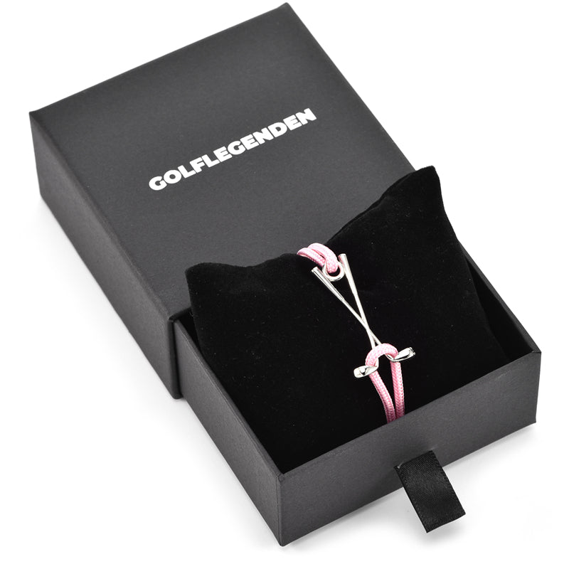 Laden Sie das Bild in den Galerie-Viewer, Golf Armband Edelstahl-silberfarben  - pink