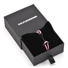Laden Sie das Bild in den Galerie-Viewer, Golf Armband Edelstahl-schwarz - pink