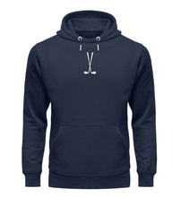 Laden Sie das Bild in den Galerie-Viewer, BIO Hoodie für Golfer, Geschenk für Golfer, Geschenke für Golfer, blauer Hoodie für Golfer, Golflegenden